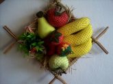 Enfeite de Parede - Peneira com frutas