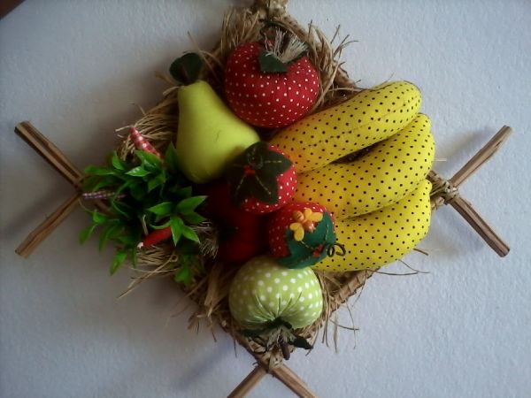 Enfeite de Parede - Peneira com frutas